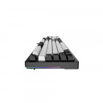 Bàn Phím Cơ Gaming DAREU EK104 White Black (2 Sides RGB Strip, Multi-Led, PBT Double Shot OEM Profile, DareU Dream/Firefly Switch)