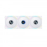 Quạt Tản Nhiệt Lian-Li UNI Fan TL Wireless LCD 120 Triple White (12TLLCD1W3W)
