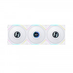 Quạt Tản Nhiệt Lian-Li UNI Fan TL Wireless LCD 120 Reverse Triple White (12RTLLCD1W3W)