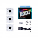 Quạt Tản Nhiệt Lian-Li UNI Fan TL Wireless LCD 120 Reverse Triple White (12RTLLCD1W3W)