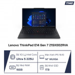 Laptop Lenovo ThinkPad E14 Gen 7 21SX002RVA Core Ultra 5-225U/ 16GB/ 1TB/ 14.0 Inch WUXGA/ NoOS/ Đen
