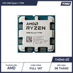 CPU AMD Ryzen 7 7700 / 3.8GHz Boost 5.3GHz/ 8 nhân 16 luồng/ 40MB/ AM5 (100-100000592BOX) -  Hàng Tray
