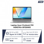 Laptop Asus Vivobook S14 M3407KA-SF034WS Ryzen AI 5 330/ 16GB/ 512GB / 14 Inch WUXGA/ Win 11/ Bạc