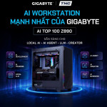 PC AI Gigabyte AI TOP 100 Z890 (AT1I9N9-0005) Core Ultra 9 285K/ 128GB/ 320GB SSD1-AI/ 2TB SSD2/ RTX 5090/ Non-OS/ Đen