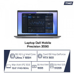 Laptop Dell Mobile Precision 3590 Core Ultra 7 165H vPro/ 16GB/ 512GB/ RTX 500 4GB/ 15.6 inch FHD/ Ubuntu/ Xám