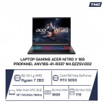 Laptop Gaming Acer Nitro V 16S ProPanel ANV16S-41-R337 NH.QZZSV.002 Ryzen 7 260/ 16GB/ 1TB SSD/ RTX 5050/ 16 Inch FHD+/ Win 11/ Đen