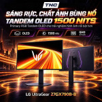 Màn Hình Gaming OLED LG UltraGear 27GX790B-B 27 Inch/ QHD/ OLED/ 540Hz (720Hz Dual Mode)/ 0.02ms