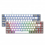 Bàn phím cơ Bluetooth FL-Esports F12 RGB White and Grey Red Switch