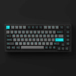 Bàn phím cơ MonsGeek MG75 Black & Cyan (White LED / Cream Blue)