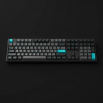 Bàn phím cơ MonsGeek MG108 Black & Cyan (White LED / AKKO cs switch - Wine White)