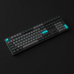 Bàn phím cơ MonsGeek MG108 Black & Cyan (White LED / AKKO cs switch - Wine White)