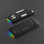 AKKO Keycap Set – White on Black WoB ABS Double-Shot / SAL profile / 195 nút